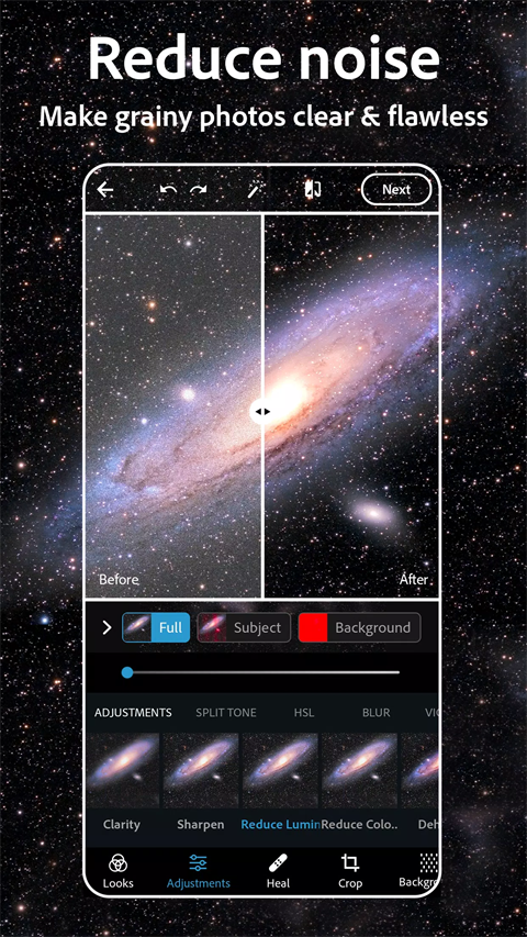Adobe Photoshop移动版修图界面展示