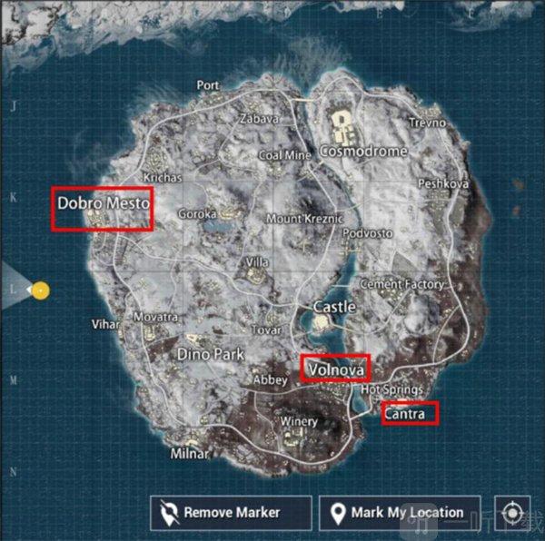 PUBG雪地地图推荐点位