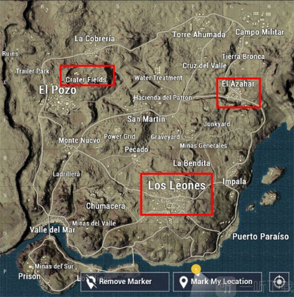 PUBG沙漠地图推荐点位