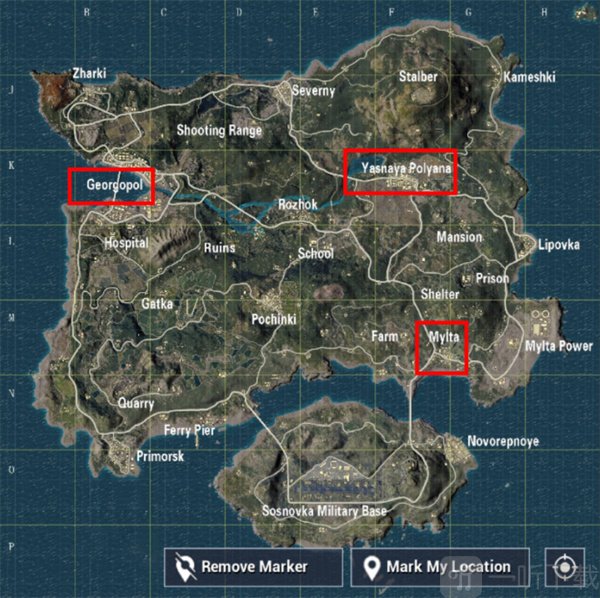 PUBG海岛地图推荐点位