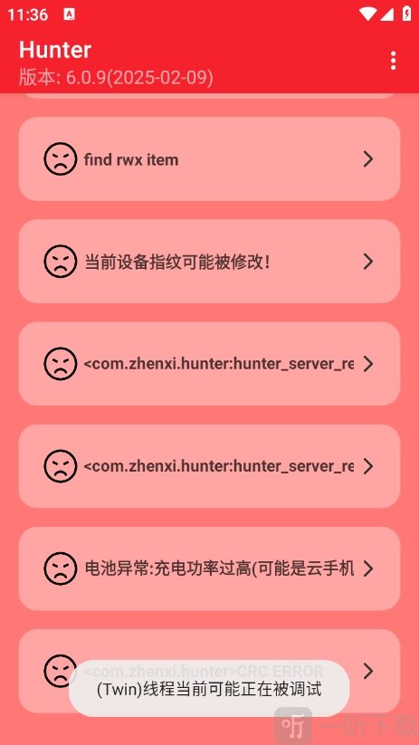 Hunter检测报告界面
