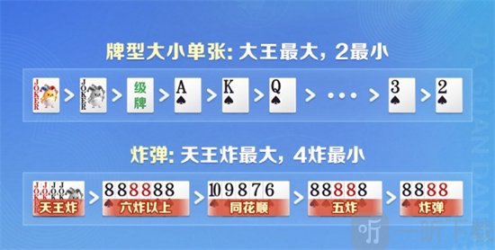 腾讯大掼蛋牌型大小规则界面