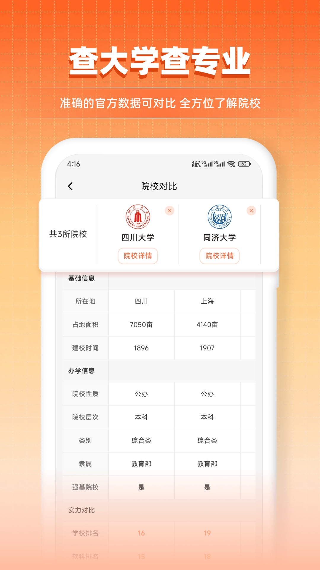 填报志愿直通功能界面