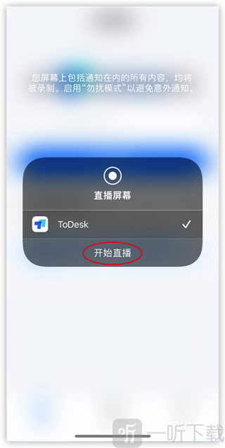 iPhone ToDesk开始直播