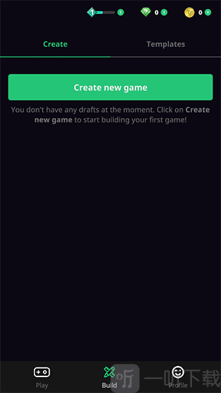 Struckd build界面创建游戏项目