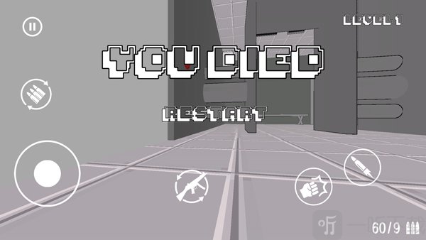 游戏失败结束界面展示