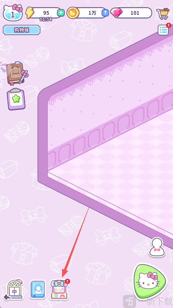 Hello Kitty My Dream Store扭蛋机页面