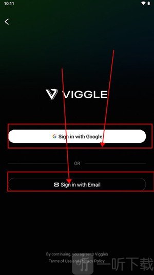 Viggle AI登录注册方式界面