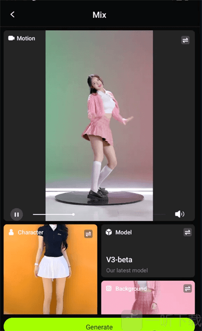 Viggle AI生成视频界面