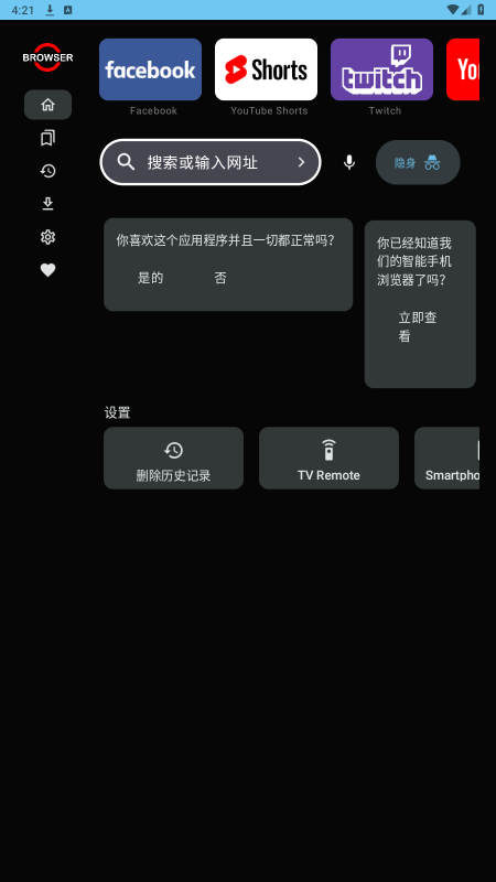 browser搜索结果页面