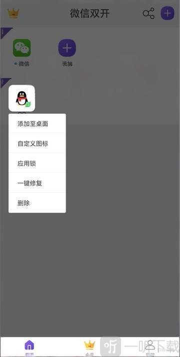 冰心4.2双开自定义图标设置页面截图