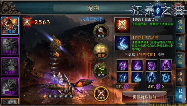 狂暴之翼0.05折版宠物羁绊系统