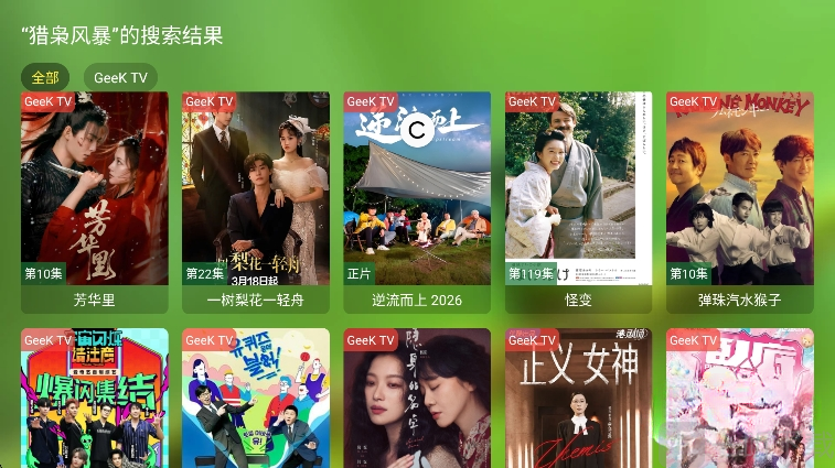 Geek TV播放影视内容