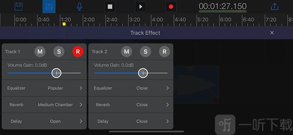 EZAudioCutMT音轨编辑界面