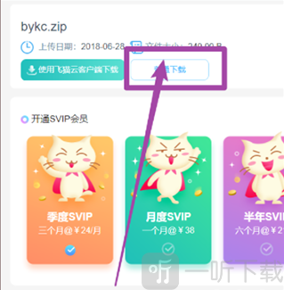 飞猫云下载流程示意图2