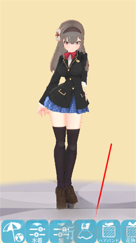3D少女Yuna服装切换界面