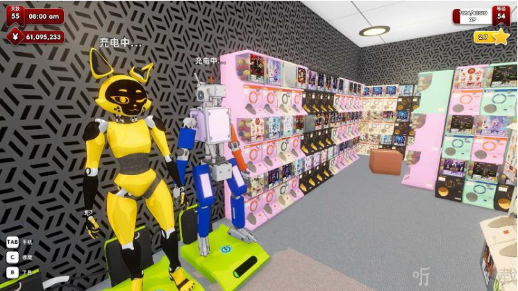 秋叶原盲盒店模拟器店铺陈列界面