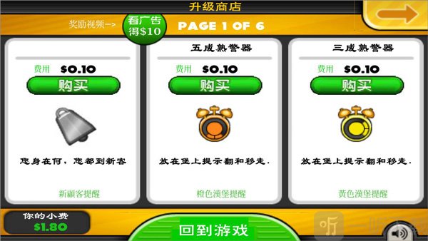 老爹汉堡店togo道具升级界面