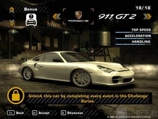 极品飞车9最高通缉Porsche 911 GT2