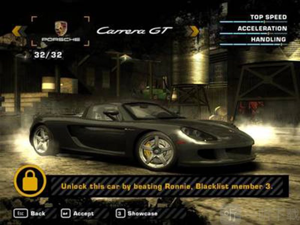 极品飞车9最高通缉Porsche Carrera GT