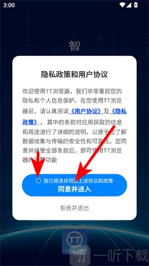 TT浏览器进入首页