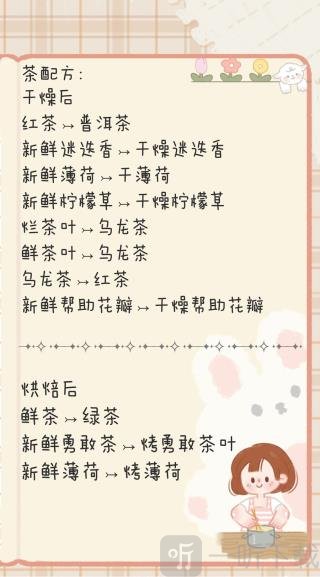 小角落茶馆中文版茶叶配方