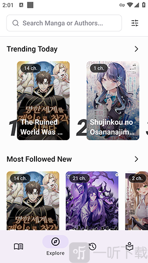 MangaTime添加漫画并开启更新提醒
