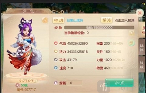 大话西游阅兵演武满级装备属性界面