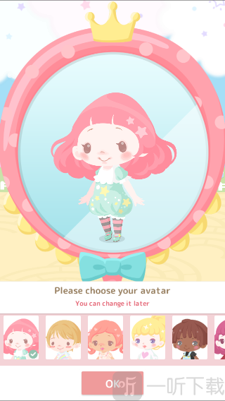 三丽鸥明星的微笑小镇国际服SweetDays角色造型选择界面