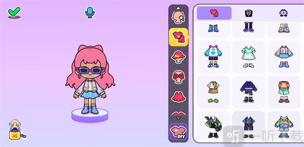 Aha world手游角色造型创建界面