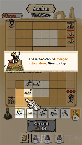国王棋盘英雄合成玩法
