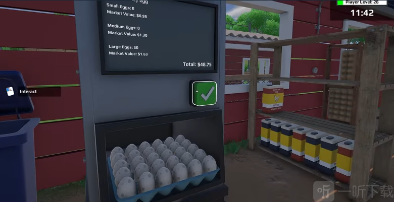 Eggstreme Farming收集鸡蛋并出售界面