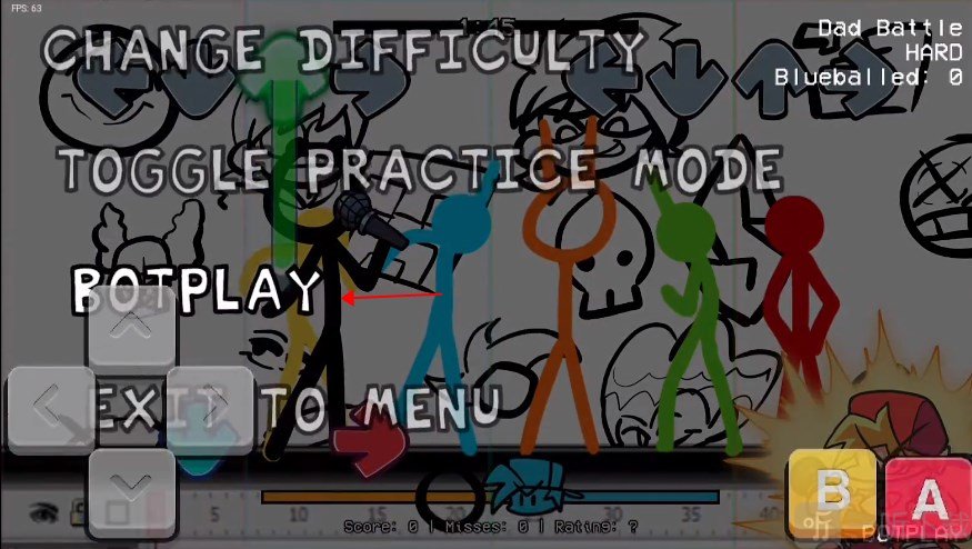 周五夜放克皮克校园模组开启Bot Play自动模式界面