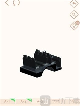 我爱拼模型最新版本消防车A-3拼装界面