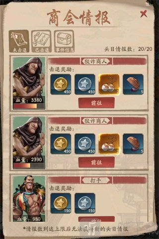 叫我大掌柜大富豪商会头目情报界面