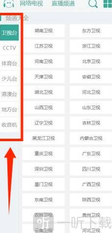风云TV电视频道选择列表