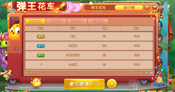 弹弹堂大冒险怀旧版弹王花车活动界面