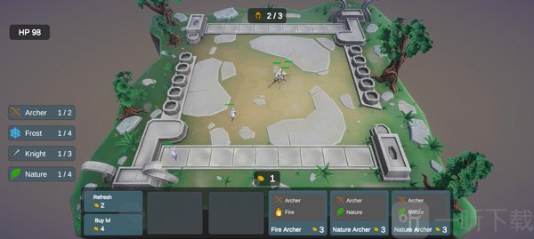 原神自走棋棋盘布阵界面