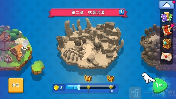 荒野天空塔防章节关卡地图界面