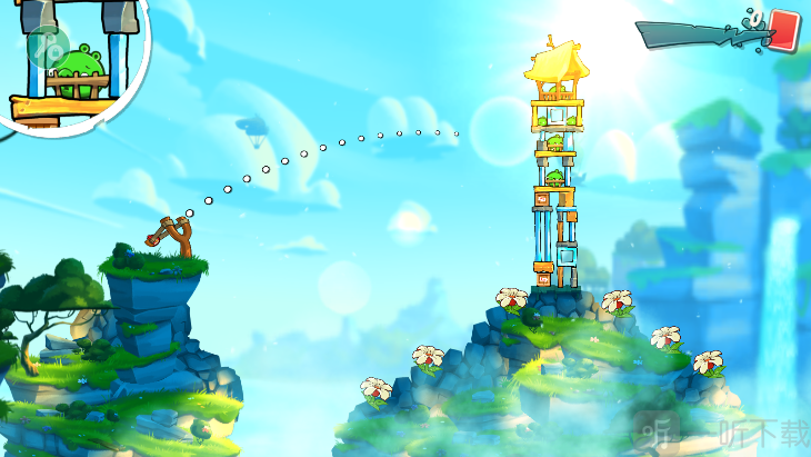 Angry Birds 2调整发射角度玩法演示