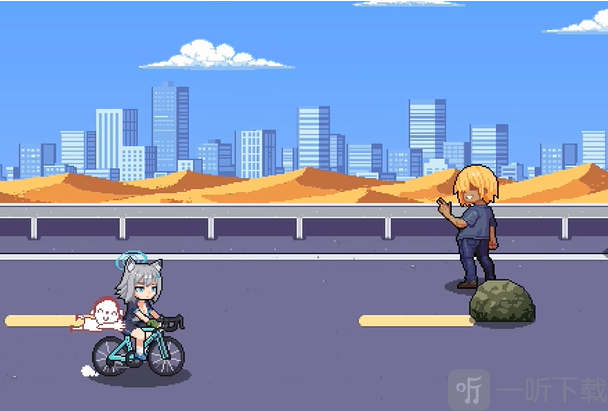 砂狼白子的骑行收集青辉石画面