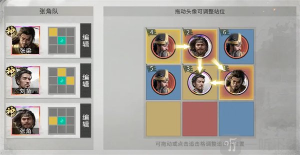 三国天下归心张梁雷劫队站位