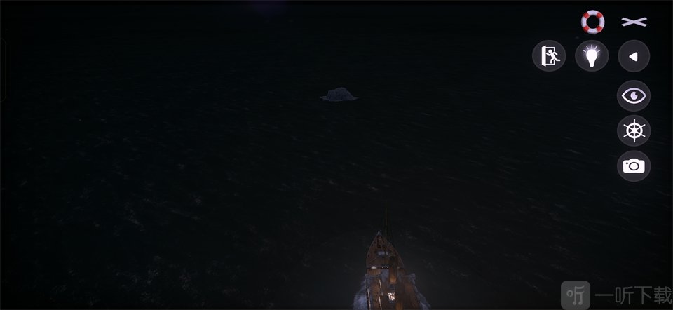 夜间海面冰山观测场景