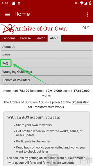 AO3 FAQ页面