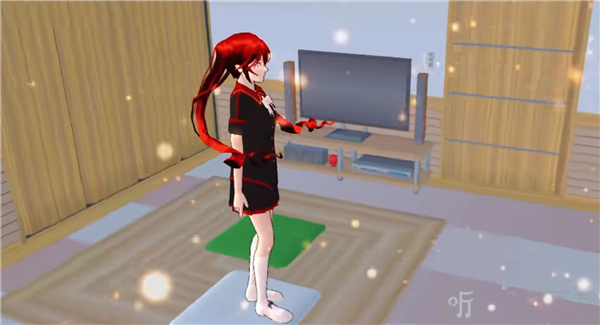 樱花校园模拟器无广告版黑色夏季校服成品效果