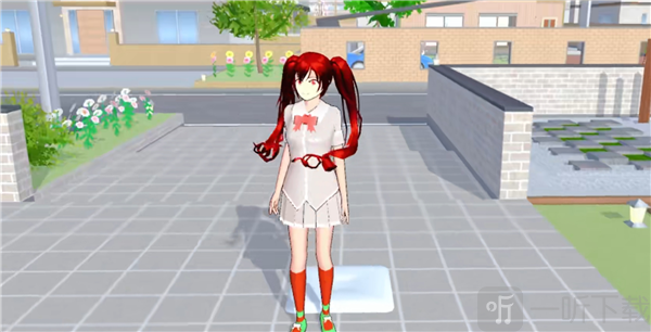 樱花校园模拟器无广告版白色夏季校服成品展示