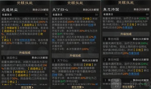 三国天下归心曹操争锋队觉醒技能搭配