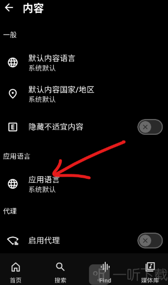 应用语言设置