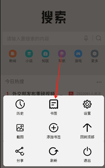 dh浏览器海外版书签查看方法