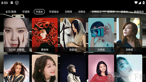 TGYY音乐台歌手筛选功能